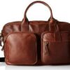 Fossil Defender Leather Double Zip Work Messenger Bag