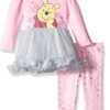 Disney Girls' 2-Piece Winnie The Pooh Tutu Dress And Legging Set