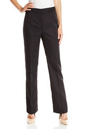 Le Suit Women’s 2-Piece Black Pinstripe Suit