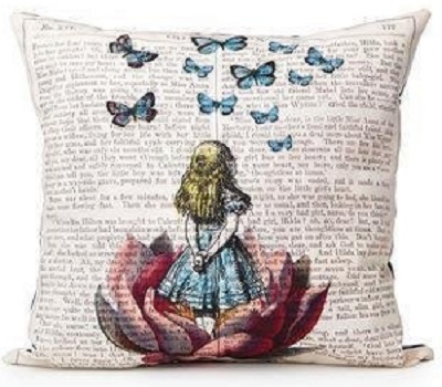 Akery Unique Design Alice In Wonderland Cotton Linen Throw Pillow Cases