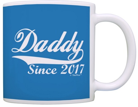 Father’s Day Gifts for Dad Daddy Since 2017 Coffee Mug Blue